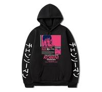 Chainsaw Man Printed Kobeni Hoodies Men Woman Y2k Anime Hoodie Streetwear Hooded Sweatshirts Pullovers Unisex Tracksuit Clothing (Black,2XL)