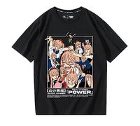 Chainsaw Man T Shirt Anime Chainsaw Man Character Print Short Sleeve T Shirt Power T Shirt for Unisex Adult Black