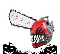 Chainsaw ManMask, Anime Cosplay Latex Full Head Halloween Cover, Realistic Face Cover, Chainsaw Man Denji Costume Props, for Party, Carnival, Halloween Cosplay Masquerade Costume