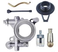 Chainsaw Oil Pump for Worm Gear and Fuel Filter Kit for 365 371 372 for XP 362 Models Essential Spare Parts for Engine Care(A)