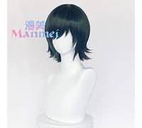 Chainsaw Person Chain Saw Person Himino cos Wig Special Mixed Color Head Anti-Warping Wig + Ordinary Black Eye mask Cosplay Anime Wig Coser