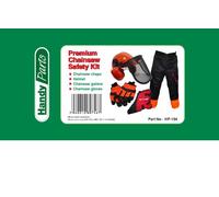 Chainsaw Premium Safety Kit Seatless Trousers / Chaps Gloves, Helmet & Chain Strap