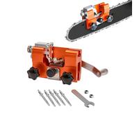 Chainsaw Sharpener, Chain Sharpener, Chain Sharpener, The Precise Universal Sharpener for All Chainsaws, Portable Hand Cranks Chainsaw Sharpener with 5 Grinding Heads with Angle Guide