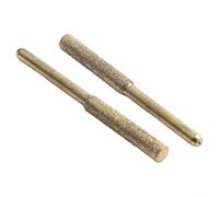 Chainsaw Sharpener for Electric Grinder - 3 Pack Cylindrical Burr Bits, 3mm Shank, 4.0/4.8/5.5mm Coated Grinding Heads for Metal Polishing, Wood, Jade, Molds(Gold 4.8MM)