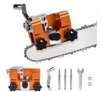 Chainsaw Sharpener Jig Kit with Burr Grinding Stone - Portable Chain Saw Sharpening Tool for Electric/Chain Saw, Lumberjack - Manual Chain Saw Blade Sharpener Attachment for Precise Sharpening