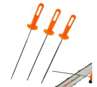 Chainsaw Sharpener Kit with Handle - 5/32", 3/16", 7/32" Chainsaw Files for Chainsaw Chain Sharpening | Chainsaw Accessories 3-Piece