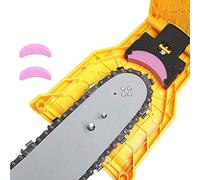 Chainsaw Sharpener Zwini Woodworking Quick Sharpening Stone Grinding Chain Tool with 3 Pieces Quick Whetstone for 14 to 20 Inch Guides and 2 Holes Chainsaw Bar