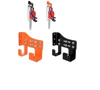 Chainsaw Storage Mount with Adjustable Frame and Dual Hook System for Reliable Equipment Organization in Utility Spaces (Black)