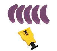 Chainsaw Teeth Sharpener Woodworking Lawn,Kraft Box 22.6x14.4x2.6cm | ABS material,fits 14-20 In chainsaws,two pins secure bar,portable,safe fast sharpening,easy install,includes