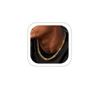 ChainsHouse Barbed Wire Cuban Necklace for Women Men Stainless Steel/18K Gold/Black Gothic Skull Thorns Choker Curb Necklaces Punk Jewelry,16'-20'inch Length