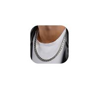 ChainsHouse Box Chain Necklace Men, 2/4/6/8mm Round Link Chain Necklaces, Stainless Steel/Black/14K Gold Plated Mens Jewelry, 14"-30" Length, Come Gift Box, 66.04 cm, Stainless Steel, No Gemstone