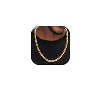 ChainsHouse Box Chain Necklace Men, 2/4/6/8mm Round Link Chain Necklaces, Stainless Steel/Black/14K Gold Plated Mens Jewelry, 14"-30" Length, Come Gift Box, 24 inches, Stainless Steel, No Gemstone
