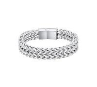 ChainsHouse Bracelet for Men Franco Cuban Chain Link with Sturdy Clasp, 7.5/8.3/9 Inches Length, 6/10/12MM Width Bracelet Chain, Gift for Husband, Dad, Father's Day, 9.0 ", no gemstone