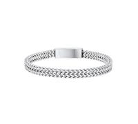 ChainsHouse Bracelet for Men Franco Cuban Chain Link with Sturdy Clasp, 7.5/8.3/9 Inches Length, 6/10/12MM Width Bracelet Chain, Gift for Husband, Dad, Father's Day, 8.3 inches, no gemstone