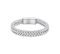 ChainsHouse Bracelet for Men Franco Cuban Chain Link with Sturdy Clasp, 7.5/8.3/9 Inches Length, 6/10/12MM Width Bracelet Chain, Gift for Husband, Dad, Father's Day, 7.5 inches, no gemstone