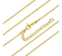 ChainsHouse Gold Snake Chain Necklace 55cm Thin for Pendant Herringbone Men Dainty Chain for Charm Stainless Steel Herringbone Necklace