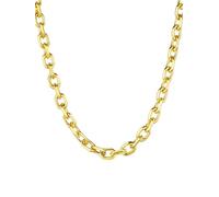 ChainsHouse Stainless Steeel Chain Necklace for Men Women, Rolo Cable Link | 3mm/5mm/7mm/9mm/12mm Wide, Silver/Black/Gold Plated Chains Necklaces, 18"-30" Length
