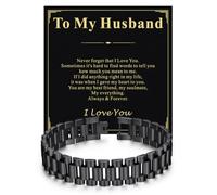 ChainsHouse Stainless Steel Bracelet for Men Adjustable Husband Father Gift | Silver/Gold/Black Bracelets 15.5mm Wide 8.66 inches Length Gift for My Love Man Husband Dad Fathers Birthday with Gift Box