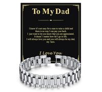 ChainsHouse Stainless Steel Bracelet for Men Adjustable Husband Father Gift | Silver/Gold/Black Bracelets 15.5mm Wide 8.66 inches Length Gift for My Love Man Husband Dad Fathers Birthday with Gift Box