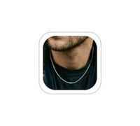 ChainsHouse Stainless Steel Cable Chain Necklace for Men with Snap Clasp | Black/14K Gold Plated Cable Chain for Pendant, 2.5mm/3mm Link Chain for Men Women, 16"-18" Hip Hop Jewelry with Gift Box