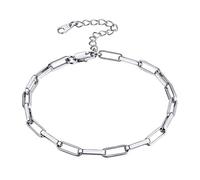 ChainsHouse Sterling Silver Anklets Bracelet for Women, Cuban Link/Figaro/Twist Rope/Wheat Chain Adjustable Stainless Steel Gold Plated Girls Charm Anklet Barefoot Summer Beach Jewelry