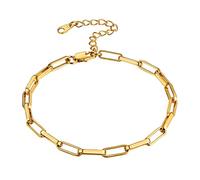 ChainsHouse Sterling Silver Anklets Bracelet for Women, Cuban Link/Figaro/Twist Rope/Wheat Chain Adjustable Stainless Steel Gold Plated Girls Charm Anklet Barefoot Summer Beach Jewelry