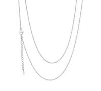 ChainsHouse Thin Rolo Chain Necklaces for Women Men, 1.4MM/2MM Cable Chains with 5cm Extender Chain, Stainless Steel/Black/14K Gold/Rose Gold Plated Sturdy Women's Chain Necklaces, 16-30 Inch, 24