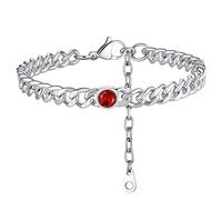 ChainsHouse Women Anklets Ankle Bracelets, Stainless Steel Cuban Link Anklet Feet Jewellry Men Chain for Summer Beach, Silver/Gold Plated/Black