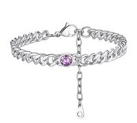 ChainsHouse Women Anklets Ankle Bracelets, Stainless Steel Cuban Link Anklet Feet Jewellry Men Chain for Summer Beach, Silver/Gold Plated/Black