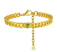 ChainsHouse Women Anklets Ankle Bracelets, Stainless Steel Cuban Link Anklet Feet Jewellry Men Chain for Summer Beach, Silver/Gold Plated/Black