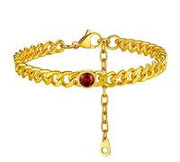 ChainsHouse Women Anklets Ankle Bracelets, Stainless Steel Cuban Link Anklet Feet Jewellry Men Chain for Summer Beach, Silver/Gold Plated/Black