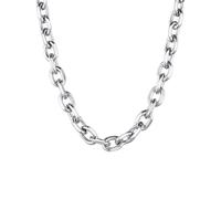 ChainsHouse Womens Chunky Chain Necklace Silver Thick Chain Necklace for Women