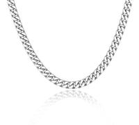 ChainsPro Chunky Cuban Link Chain Necklace for Women,Stainless Steel Silver/Gold Plated Thick Choker, 5/12/14mm Width,18" and 20" Punk Hip Hop Trendy Jewelry Gifts, 16 Inches, Stainless Steel, No