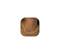 ChainsPro Cuban Link Chain for Women,Stainless Steel Chunky Necklace Silver/Gold Plated Thick Chain Choker, 12/16/20 mm Width,18" and 20" Punk Hip Hop Trendy Non Tarnish Jewelry Gifts, 18 inches