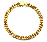 ChainsPro Mens Gold Bracelet Stainless Steel Bracelet Mens Bracelets Cuban Link Bracelet