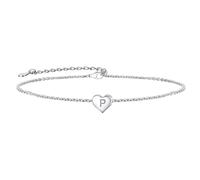 ChainsPro Silver Bracelet for Women Initial Bracelet Heart Bracelet Friendship Bracelets Charm Bracelets for Womens