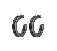 ChainsProMax Hypoallergenic Hoop Earrings for Women, 30/40/60/80MM Small Medium Large Size, Stainless Steel/14K Gold Plated/Black, with Gift Box, 40mm, Stainless Steel, No Gemstone