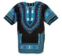 CHAINUPON African Dashiki Cotton Shirt Tribal Festival Boho 60's 70's Hippie Kaftan