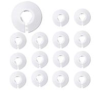 ChainYao 15 PCS Plastic Radiator Pipe Covers, White 16mm Diameter, Heat Resistant & Easy to Install Sleeves for Concealing Exposed Heating Pipes, AC Lines, Indoor Decoration