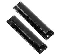 ChainYao 2 Pack Black Sliding Door Handles, 90mm Aluminium Alloy Cabinet Pulls, Modern Furniture Pull Handles with Screws, for Kitchen Cupboards Wardrobes Balcony Doors Drawers Indoor Outdoor Use