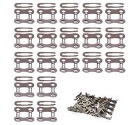 ChainYao 20 Pairs 1 Speed Bike Chain Quick Links, Reusable Universal Quick Release Bicycle Missing Link Connectors, Stainless Steel Rust-Proof Chain Repair Parts for Single Speed Bikes