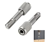 ChainYao 2PCS SDS Drill Bit Adapters, 6.35mm 1/4 Inch Hex Socket Converter, Round Shank to Hex Shank Quick Change Adaptor Set for Power Drills & Hammer Drills