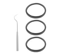 ChainYao 3 Pack Blender Replacement Gaskets with Lip, Food-Grade Silicone Sealing Rings for 600W 900W Extractor Blades, Compatible with NBR-0601 NB-101 NB-201 Blender Models