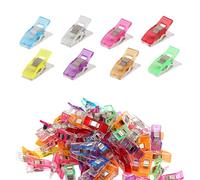 ChainYao 30 Pack Sewing Clips for Quilting, Multi-Color Fabric Clips with Measurement Markings, Durable ABS & Stainless Steel, No-Pin Safety Clips for Dressmaking Crafting Sewing Projects