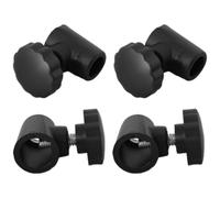 ChainYao 4Pcs RV Window Lock Knob Replacement, Black Caravan Window Stay Handle, for Polyplastic 10mm to 12-13mm Window Support Rod, 10x12.7x24mm for Camper Trailer Motorhome
