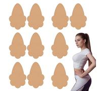 ChainYao Boob Tape for Large Breasts C-E Cup, 5 Pairs Disposable Breast Lift Tape for Support, Invisible & Waterproof Booby Tape with Nipple Covers, Beige