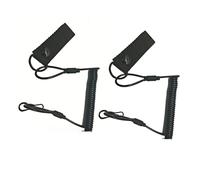 ChainYao Nylon Tactical Lanyard - 2 Pack Retractable Spring Keychain with Anti-Lost Security Sling, for Pistols, Keys & Gear | Durable Paracord for Climbing, Hiking, Camping & Outdoor Activities