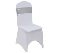 Chair Bands Silver 14x(34-50)cm 25pcs Stretch 90%Polyester 10%Elastane Diamond