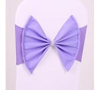 Chair Belt, Chair Sashes,150pcs Wedding Spandex Chair Sash Bands Stretch Chair Big Bow Ties for Banquet Decoration Event Party(Light Purple)