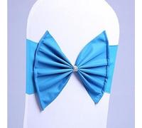 Chair Belt, Chair Sashes,150pcs Wedding Spandex Chair Sash Bands Stretch Chair Big Bow Ties for Banquet Decoration Event Party(Blu)